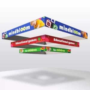 Hanging Banner Tiered Square